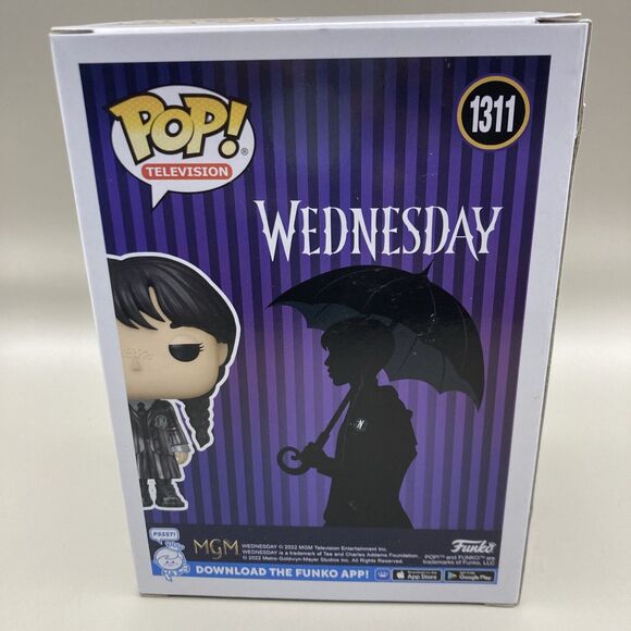 Funko Pop! Wednesday Addams # 1311 Hot Topic Exclusive Metallic Toy Collectible - Picture 5 of 10